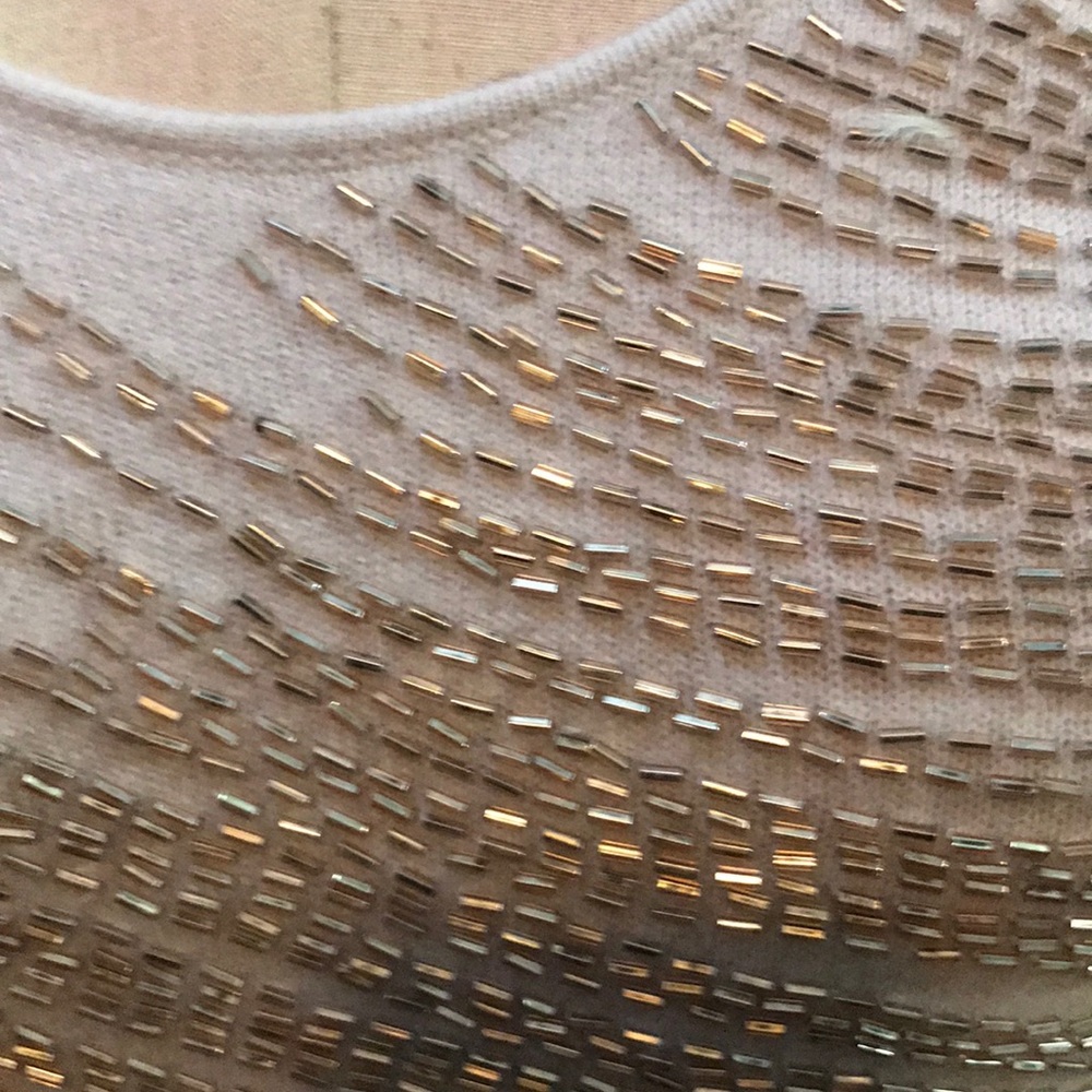 Calvin Klein 100% Angora Sweater w/ Bugle beads! - Picture 4 of 6
